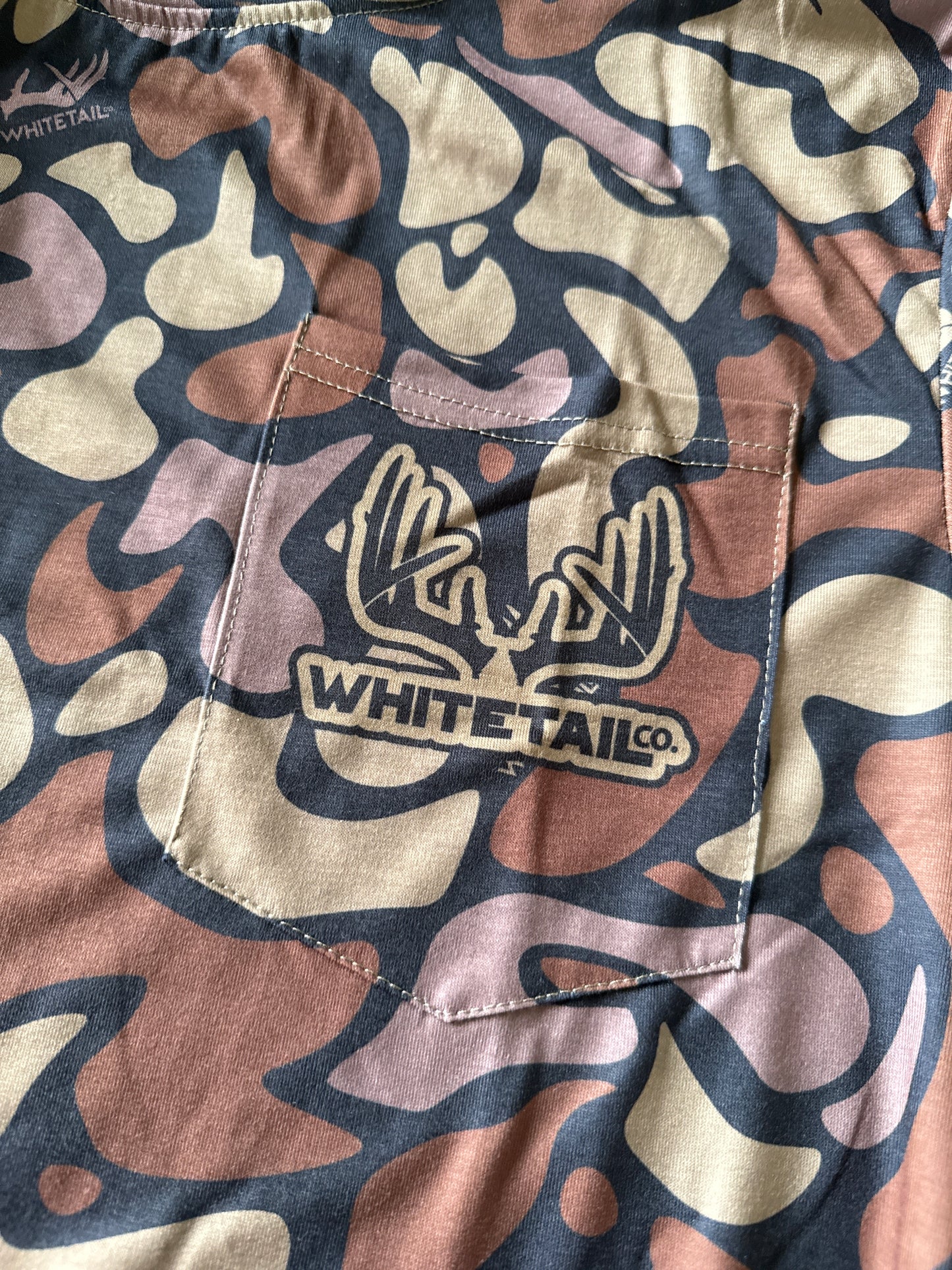 Whitetail Co. Old Dark Camo Faded Pocket Tee