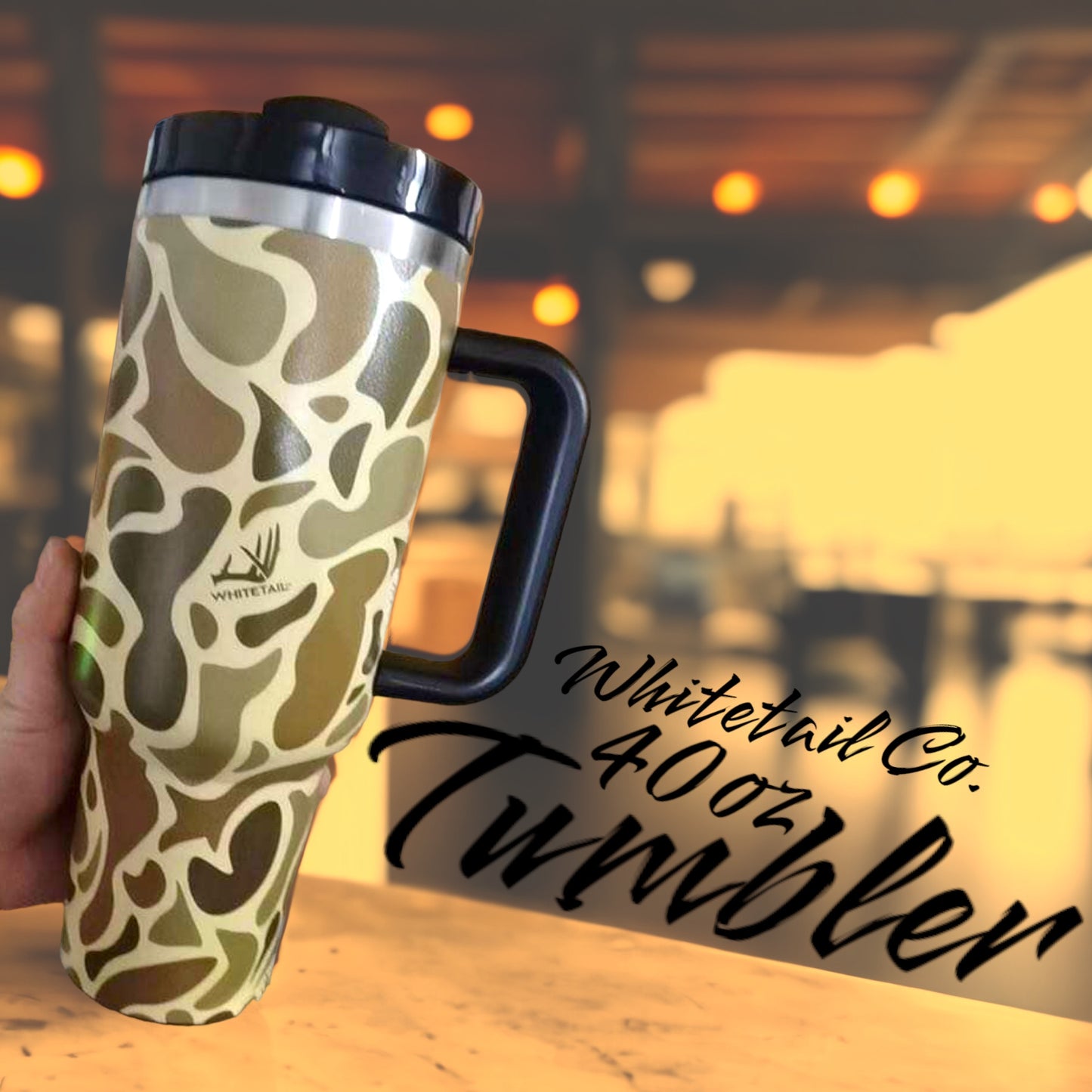 Whitetail Co. 40oz. Tumbler Old School Camo