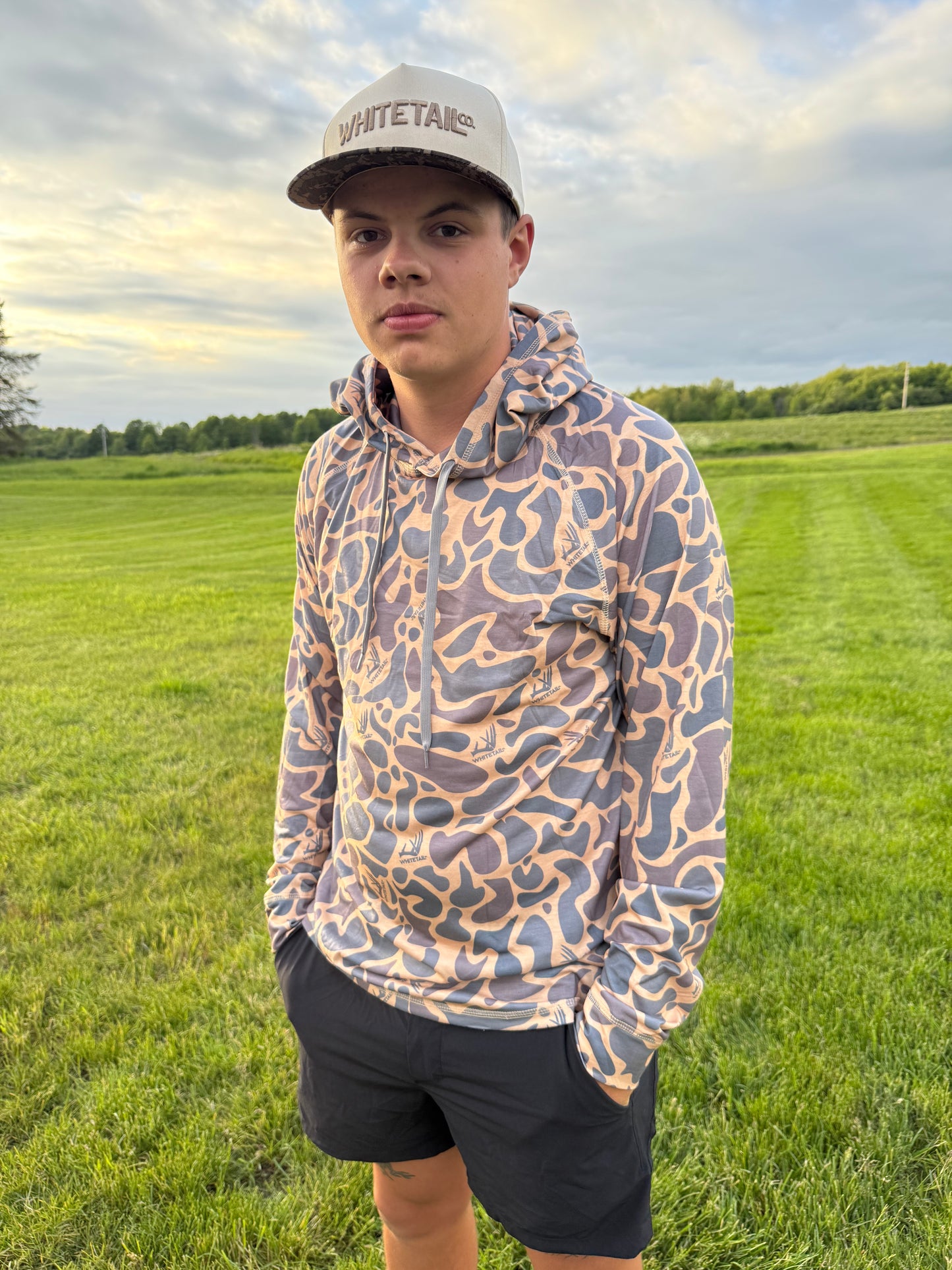 New !!! Whitetail Co. Old Duck Camo Faded Hoodie