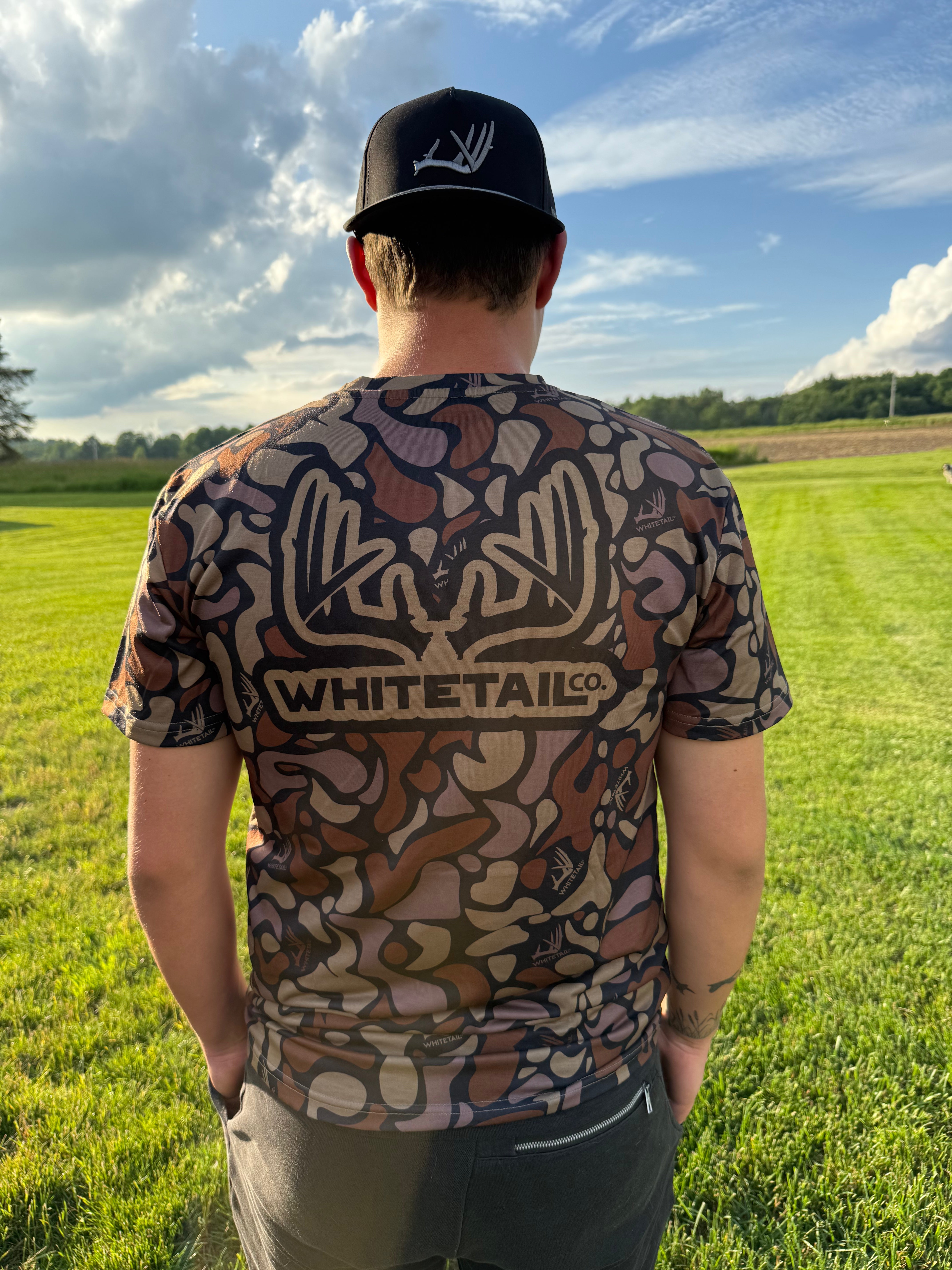 Whitetail Co. Old Dark Camo Faded Pocket Tee
