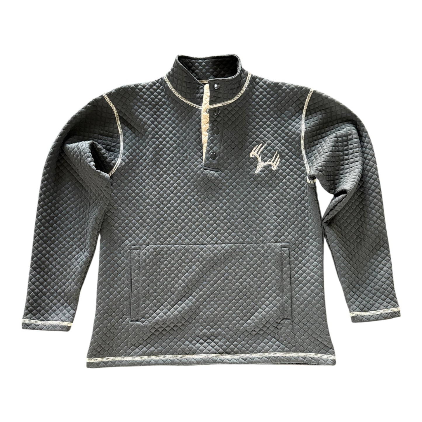 New Whitetail Co. Rut Line Waffle 1/4 Button Sweatshirt