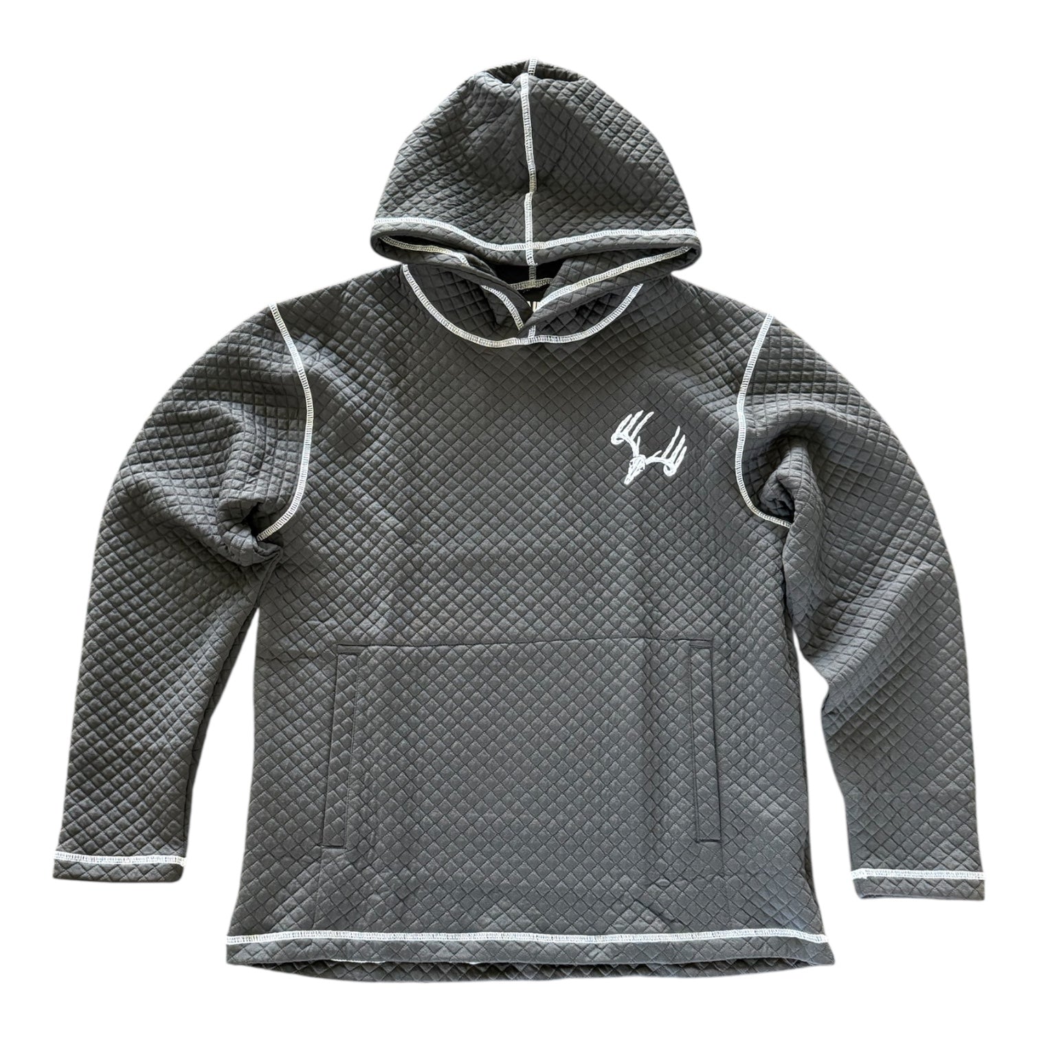 Whitetail Co. Rut Line Waffle Hoodie Black (SIZE UP)