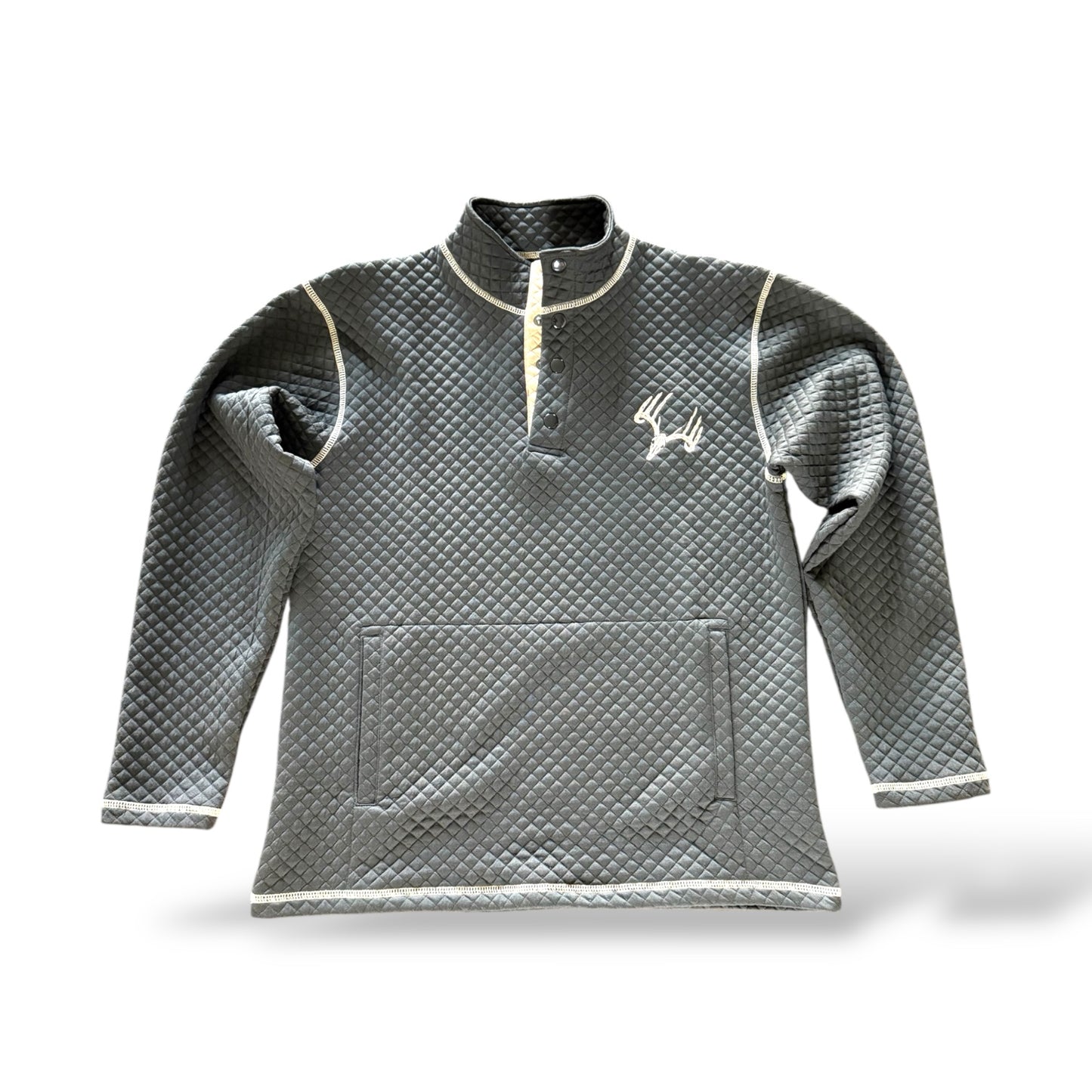 New Whitetail Co. Rut Line Waffle 1/4 Button Sweatshirt
