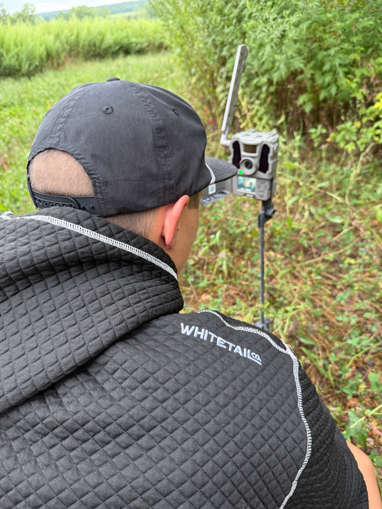New Whitetail Co. Rut Line Waffle Hoodie Black