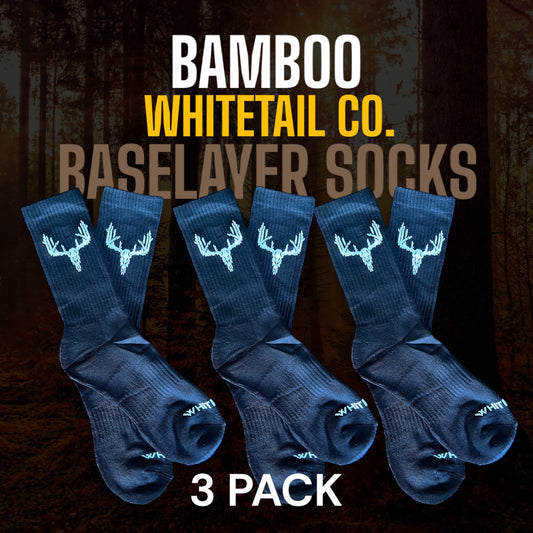 Whitetail Co. Bamboo  Crew Socks 3 Pack