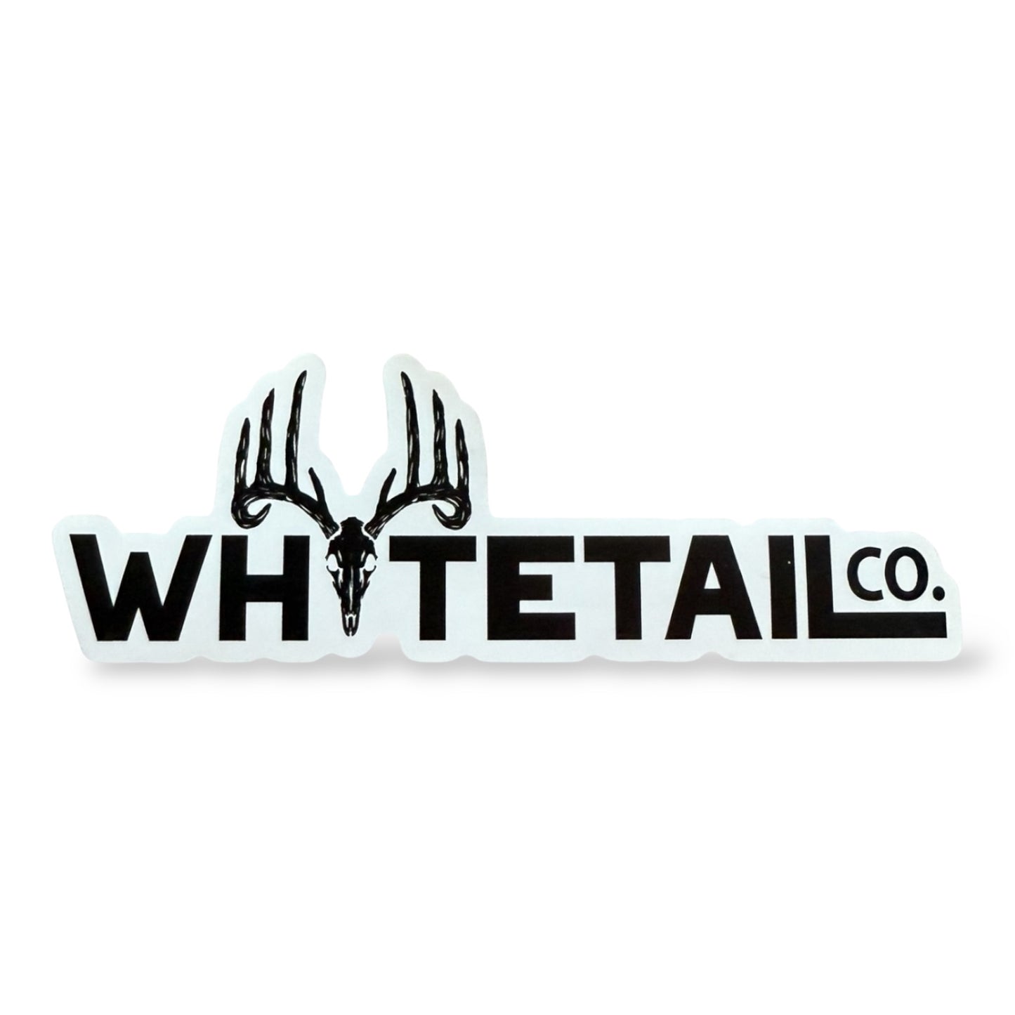 New !!! Whitetail Co. Logo Decal White 5” or 3”