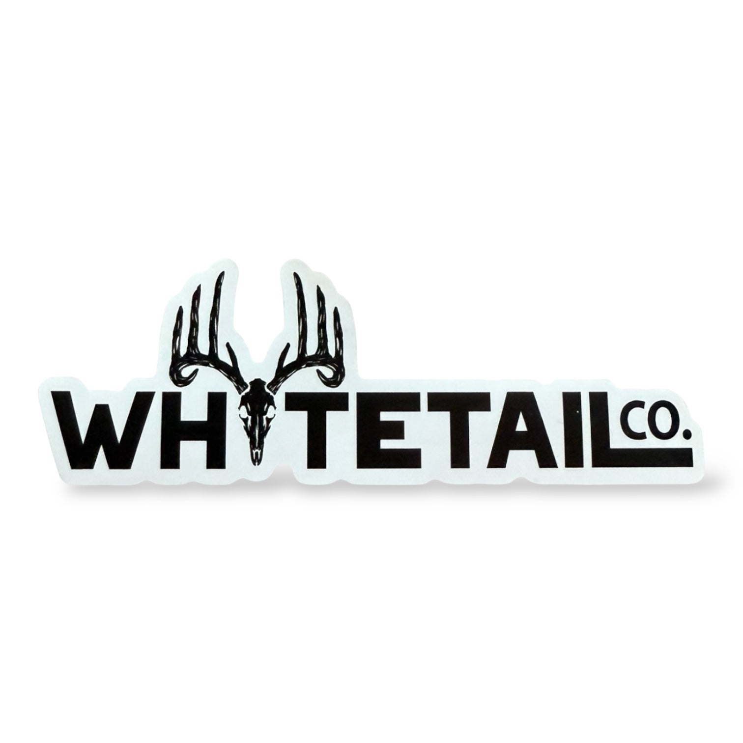 Whitetail Co. Logo Decal White 5” or 3”