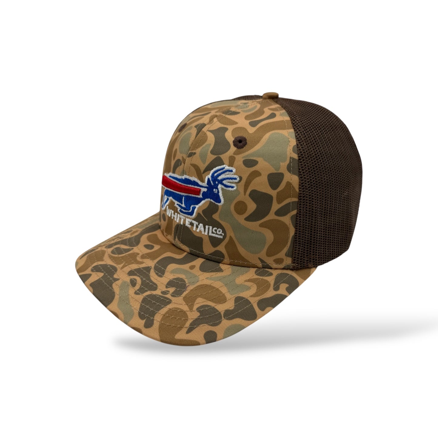 Whitetail Co. Buff Buck Duck Brown Camo Trucker