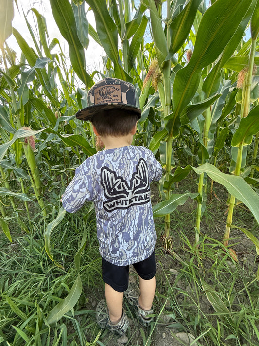 Whitetail Co. Toddler Old Tree Bark Camo Faded Pocket Tee