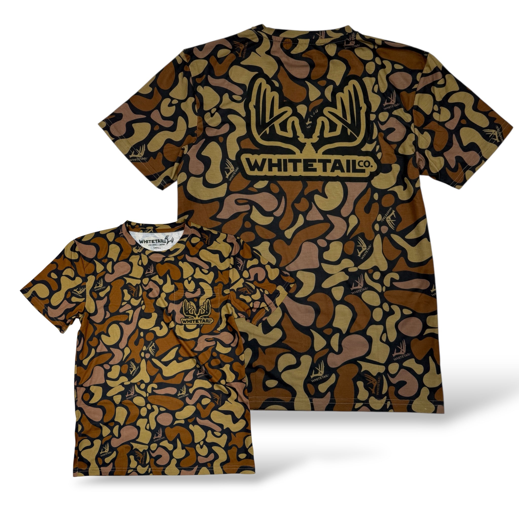 Whitetail Co. Old Dark Camo Faded Pocket Tee