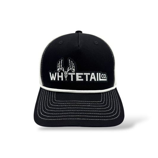Whitetail Co. Logo Trucker Ropy Black/White
