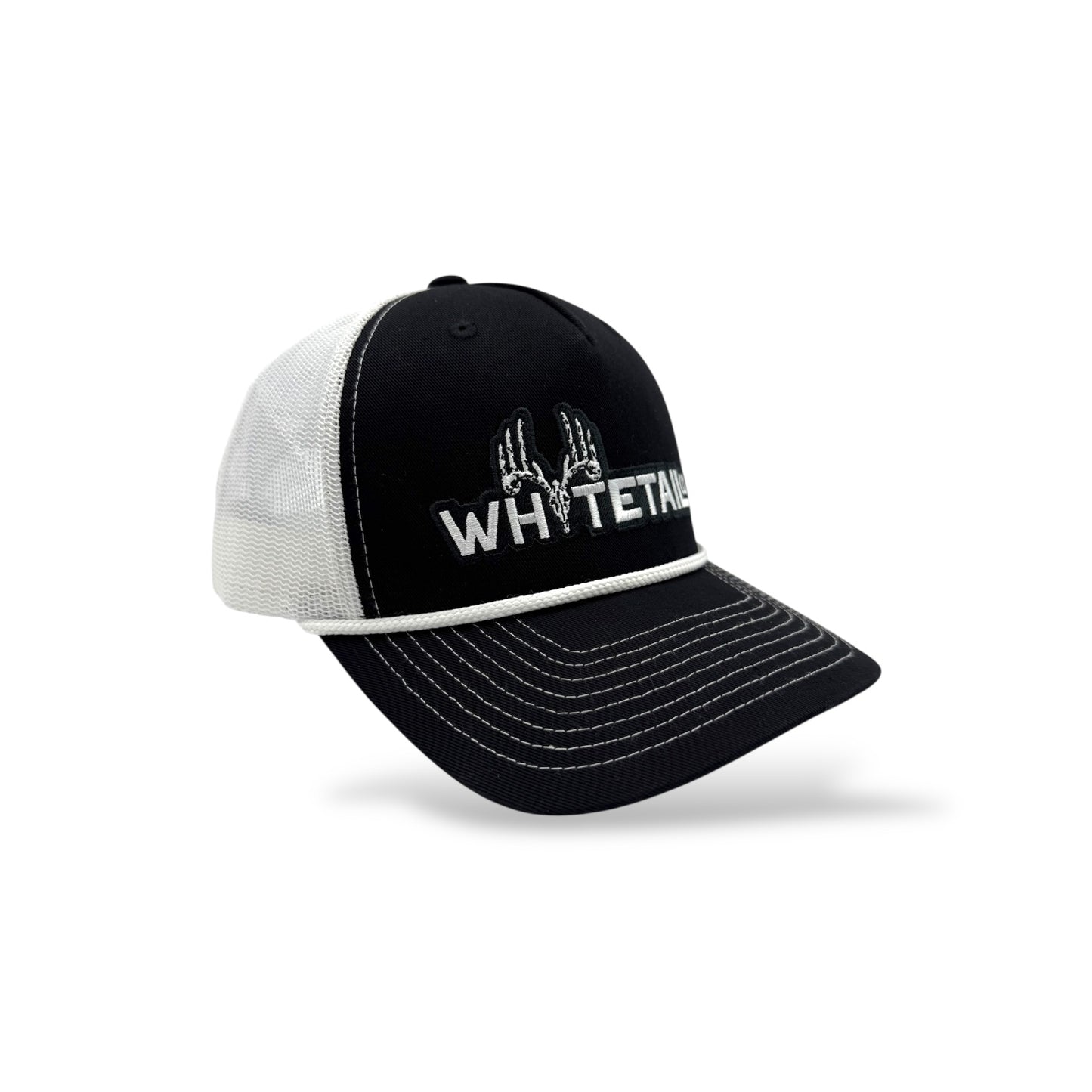 Whitetail Co. Logo Trucker Ropy Black/White