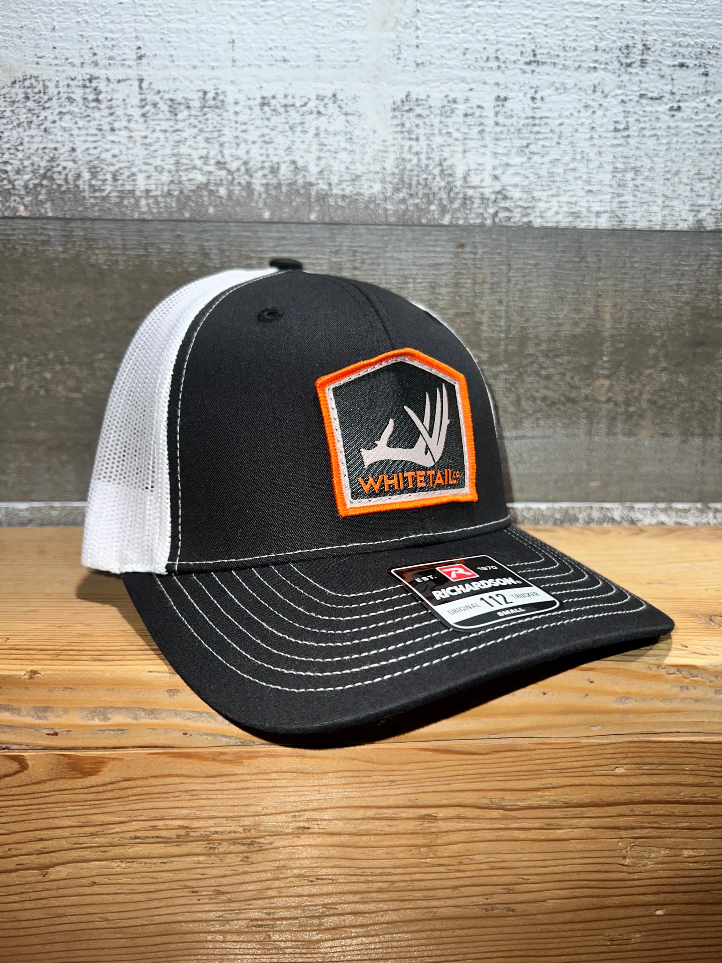 Whitetail Co. Shed Hunter Hat Small Richardson 112 Black/White