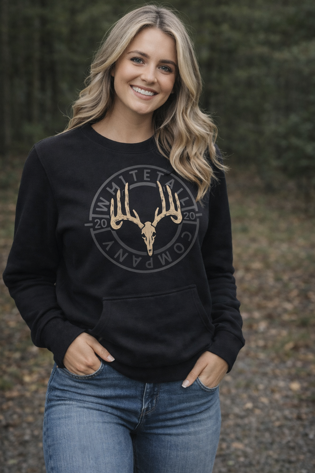 Whitetail Co. Unisex Pocket Sweatshirt Black