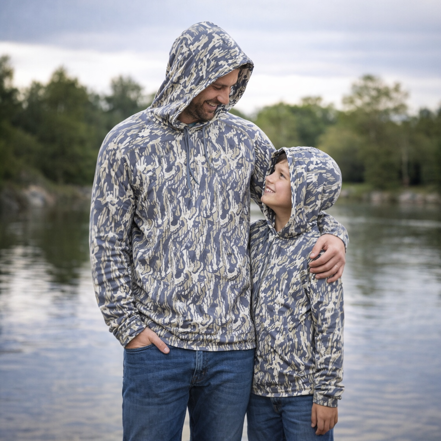 Whitetail Co. Youth Light Weight Hoodie Tree Bark