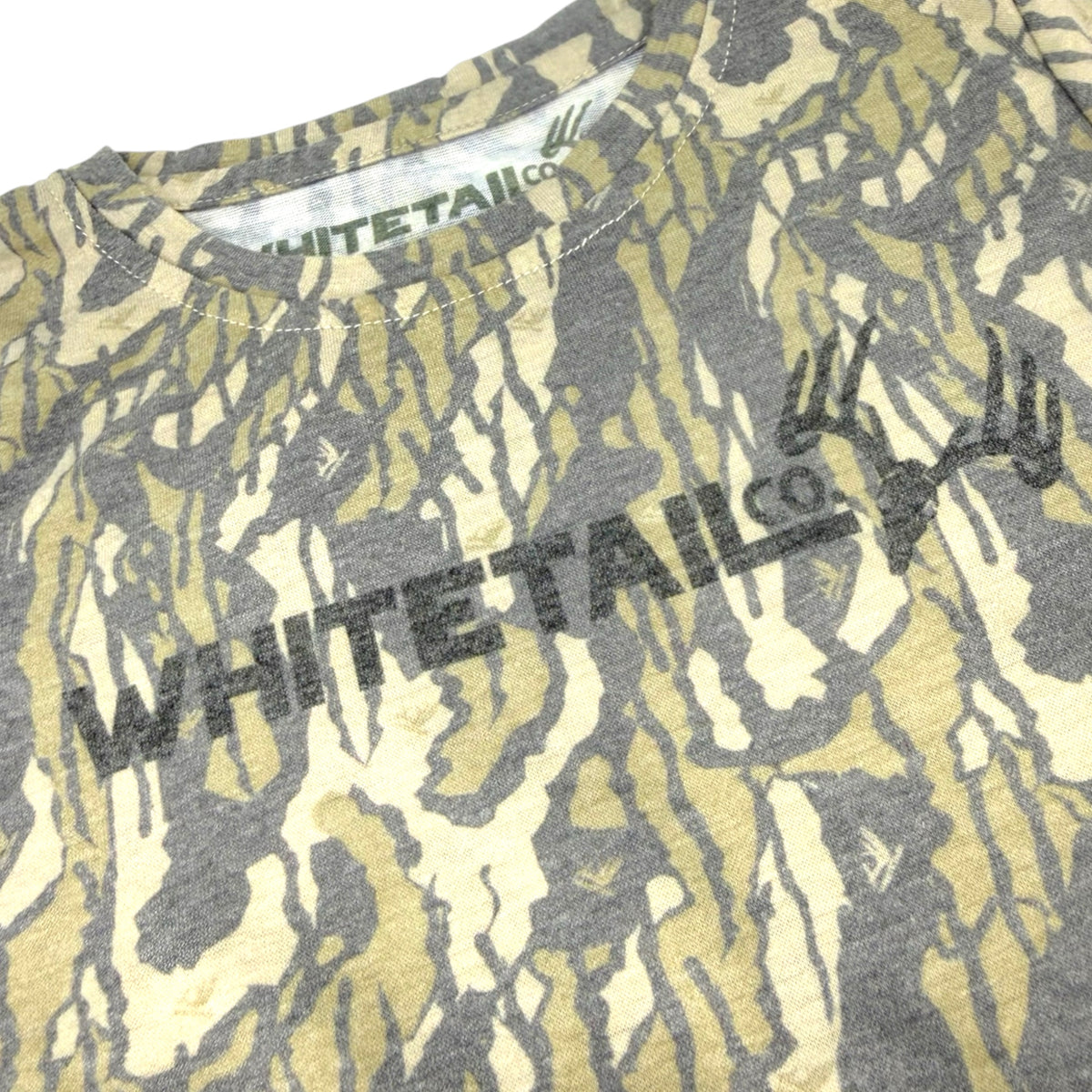 Whitetail Co. | Old Faded Tee | Tree Bark Camo