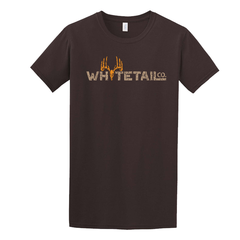 Coming Soon !!! Whitetail Co. Logo Tee Brown/Orange