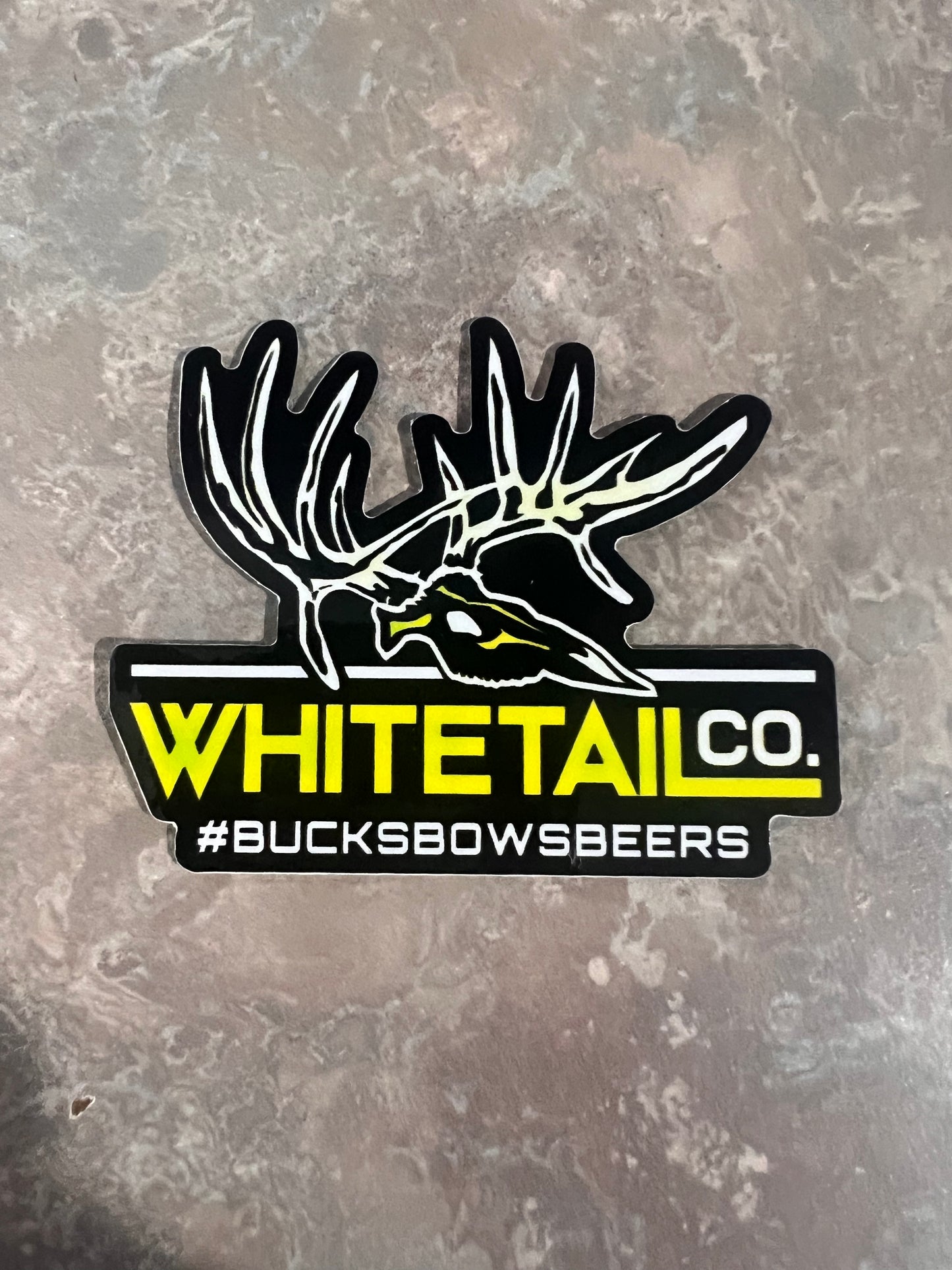 Whitetail Co. Black Yellow Decal 3”