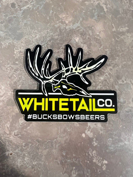 Whitetail Co. Black Yellow Decal 3”
