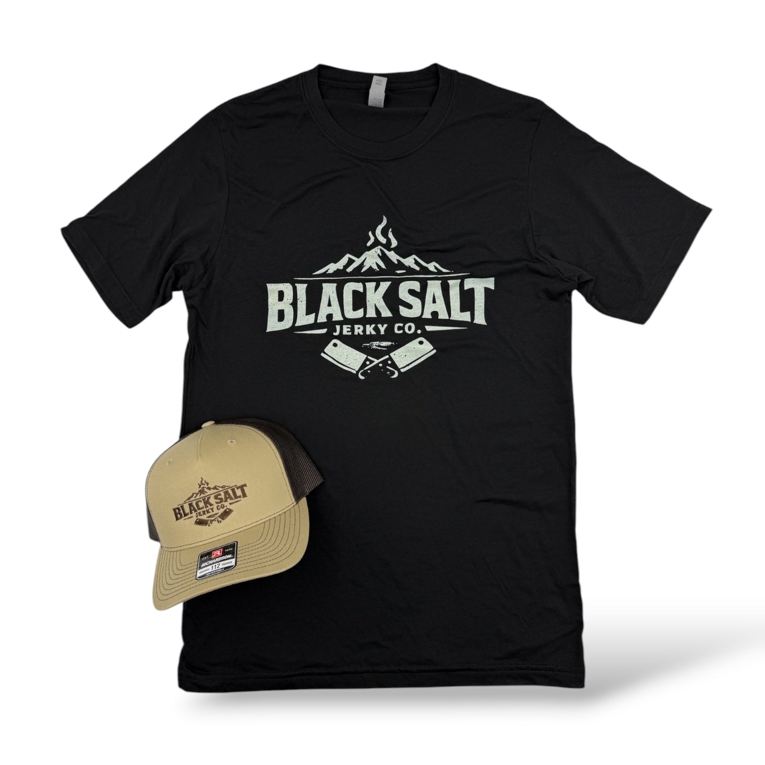 Black Salt Jerky Co. Gift Pack Jerky, Hat and Tee Combo