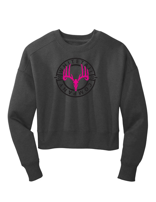 Coming Soon !!! Whitetail Co. Pink Skull Crop Sweatshirt