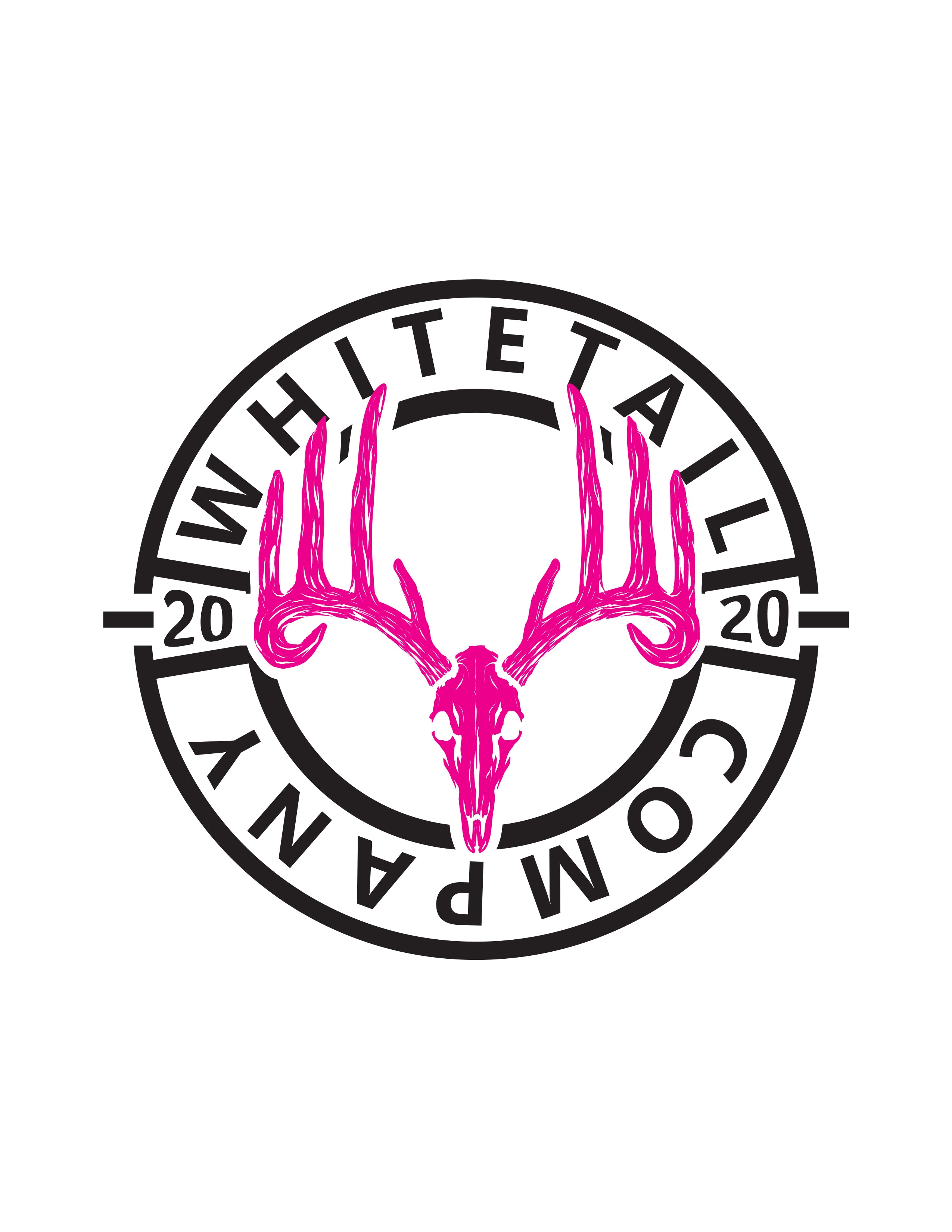Whitetail Co. Pink Skull Crop Sweatshirt