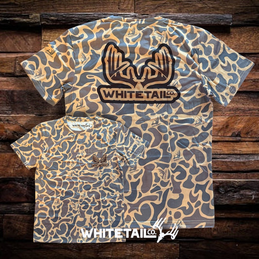 New !!! Whitetail Co. Old Duck Camo Faded Pocket Tee