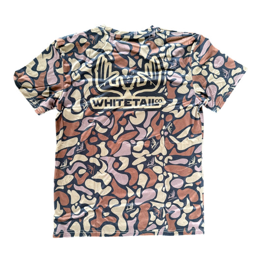 New !!! Whitetail Co. Old Dark Duck Camo Faded Pocket Tee