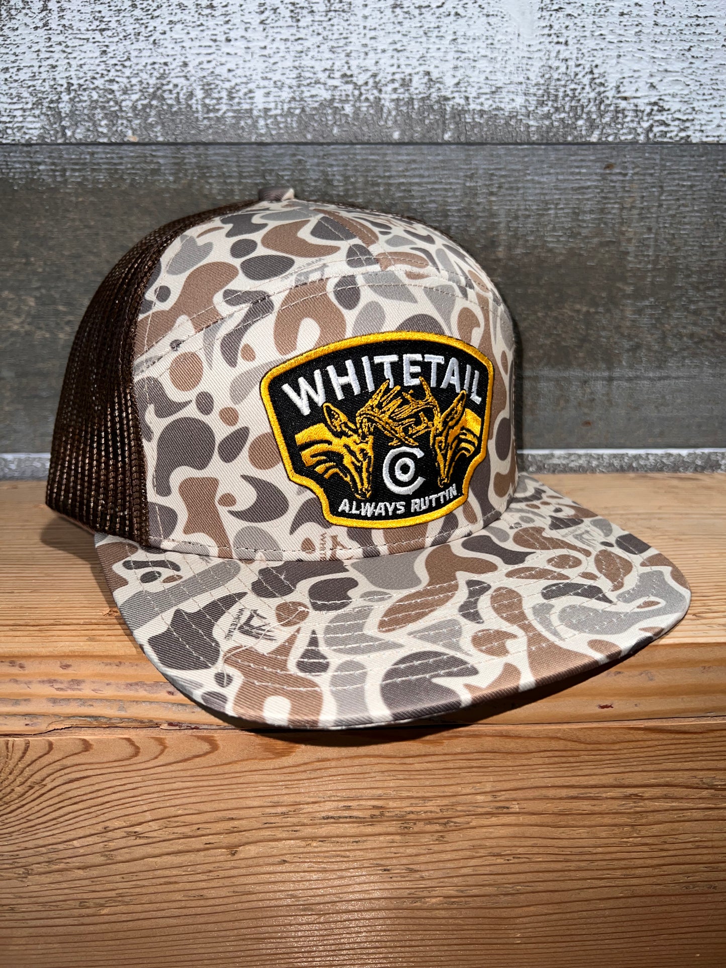 Whitetail Co. Always RUTTIN Old Camo 7 Panel