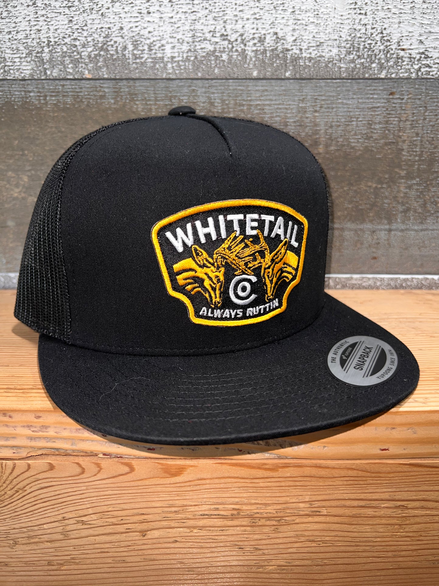 Whitetail Co. Always RUTTIN Yupoong 6006 Black