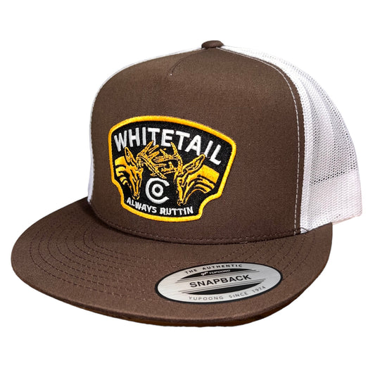 Whitetail Co. Always RUTTIN Yupoong 6006 Brown/White