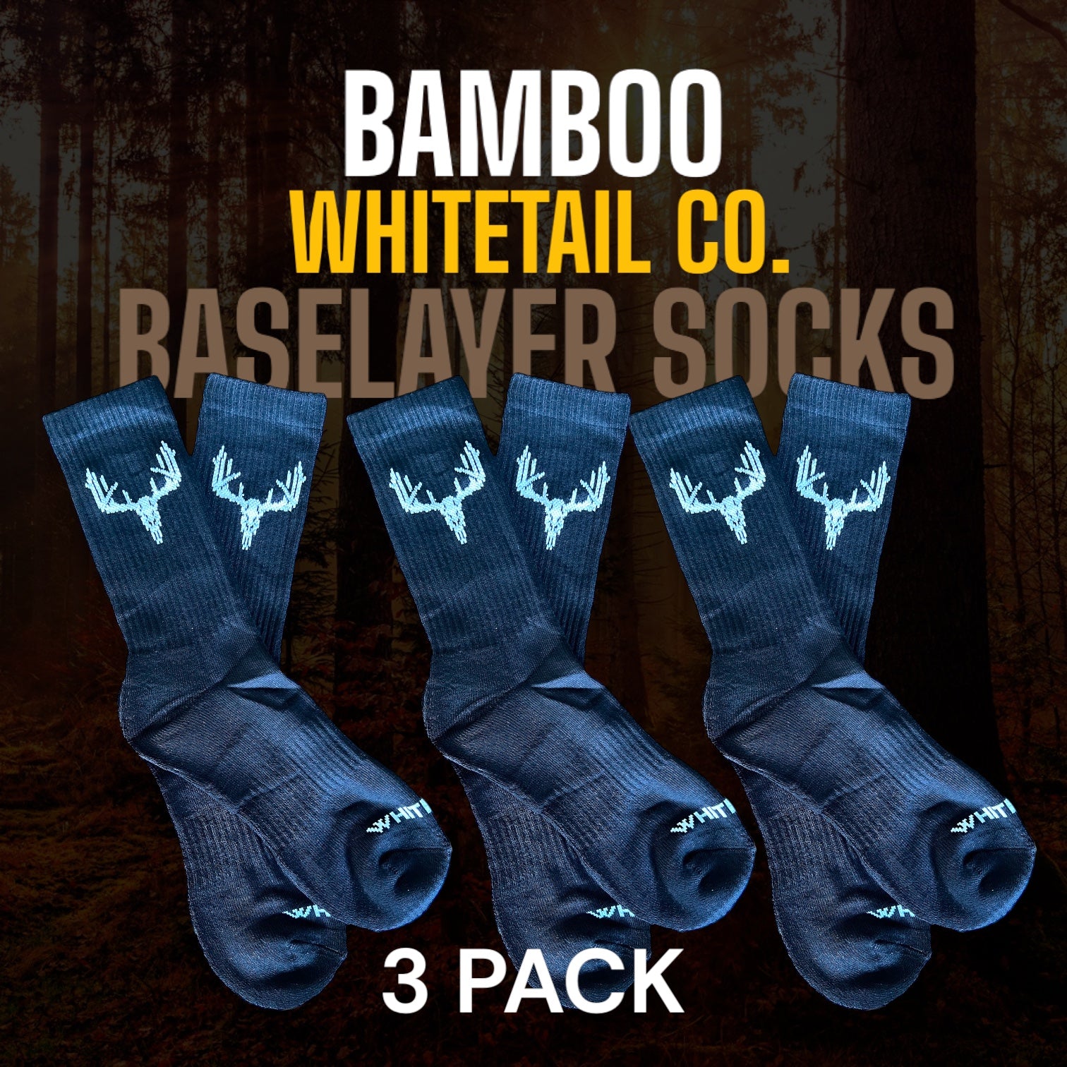Whitetail Co. Bamboo  Crew Socks