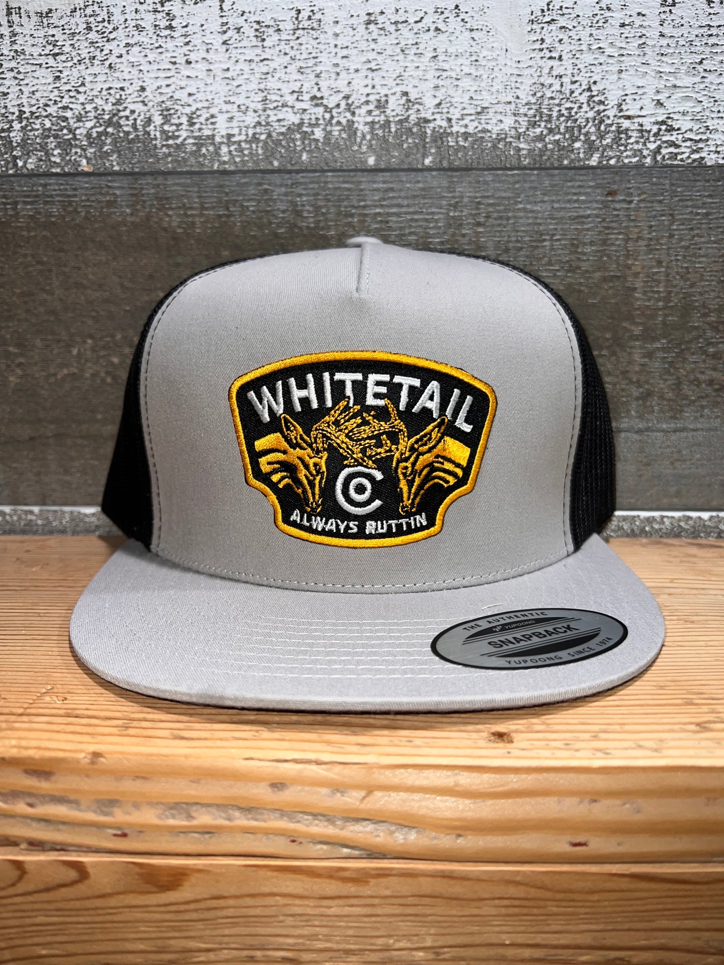 Whitetail Co.  Always Ruttin Yupoong 6006 Grey/Black