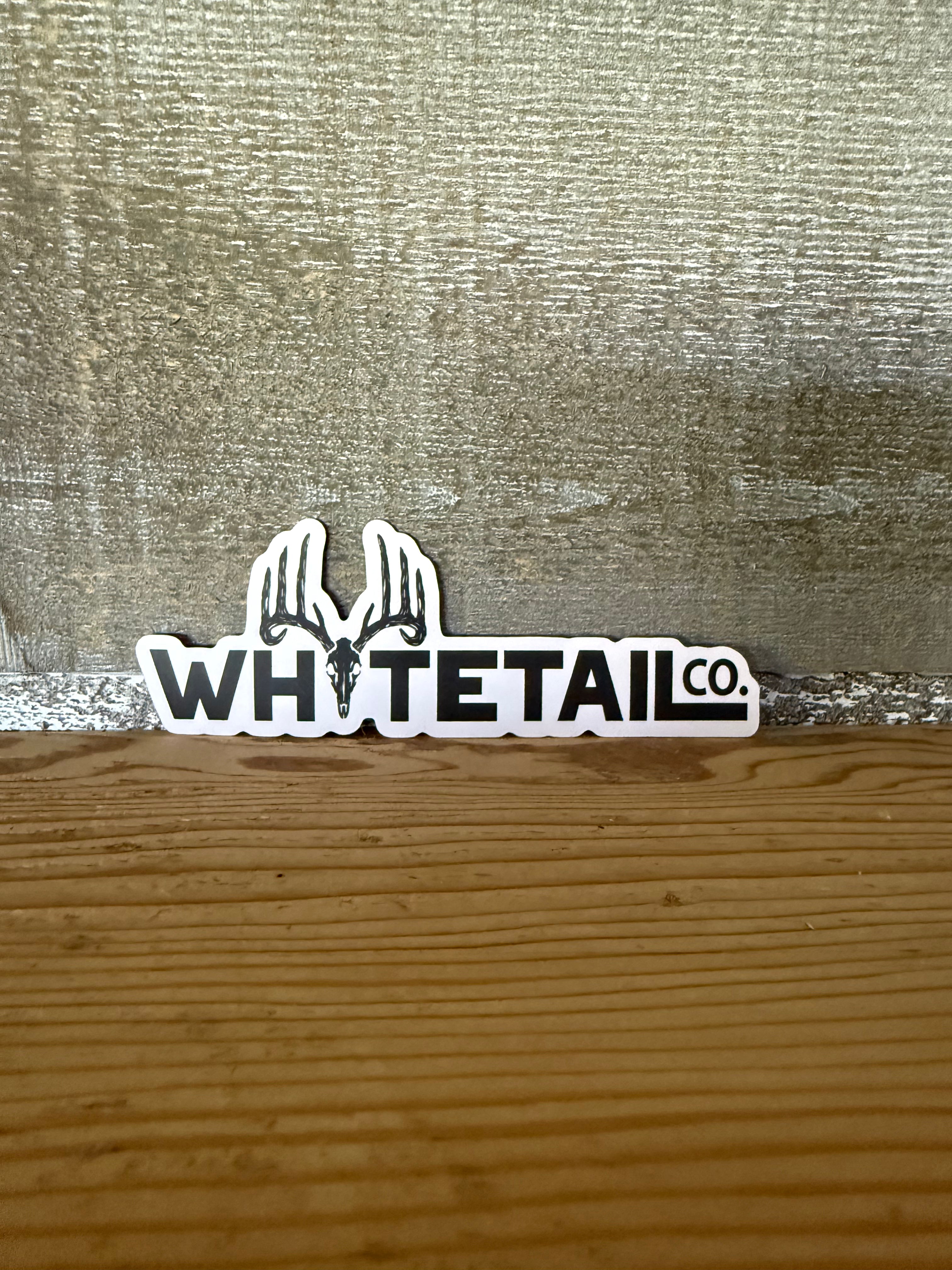 Whitetail Co. Logo Decal White 5” or 3”
