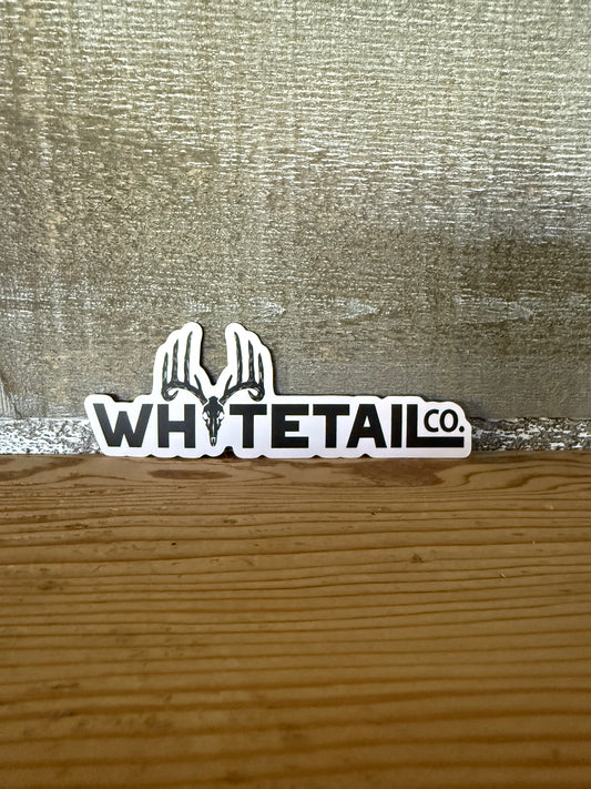 New !!! Whitetail Co. Logo Decal White 5” or 3”