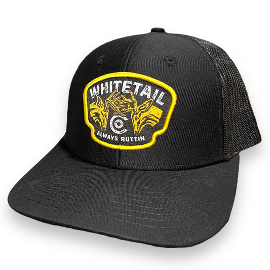 New !!! Whitetail Co. Always Ruttin Trucker Black