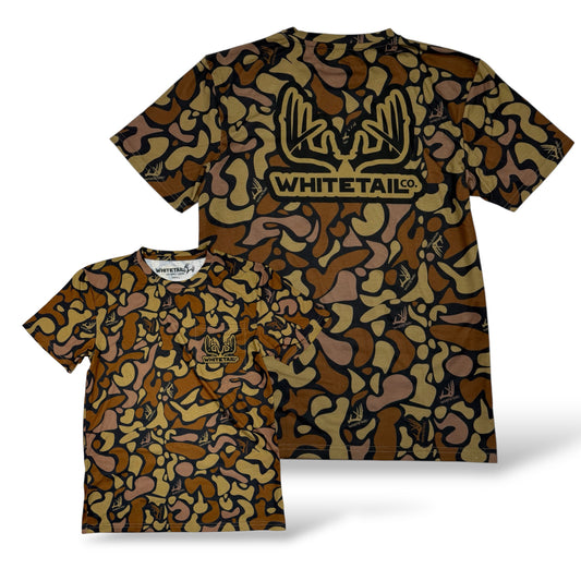 Whitetail Co. Old Dark Camo Faded Pocket Tee