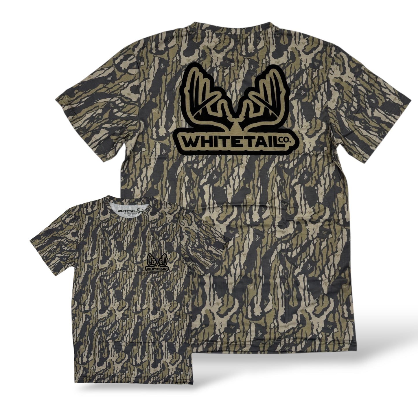Whitetail Co. Old Tree Bark Camo Faded Pocket Tee