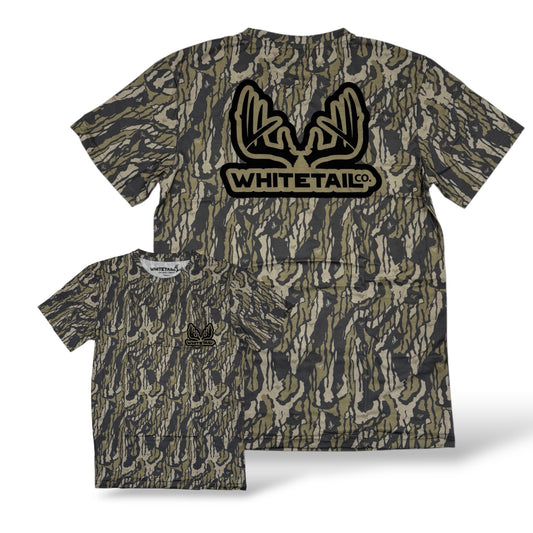 Whitetail Co. Old Tree Bark Camo Faded Pocket Tee