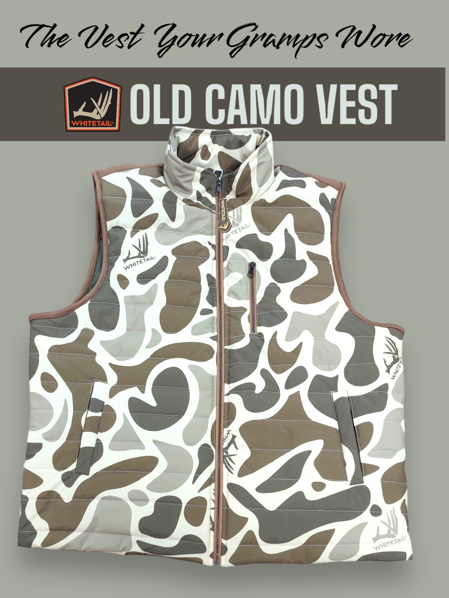 Whitetail Co. Old Camo Vest Medium