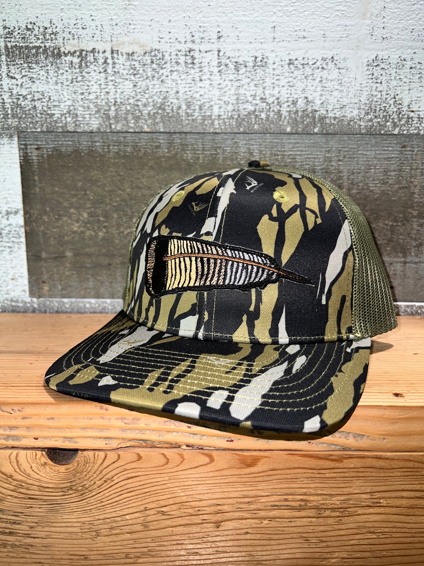 NEW Whitetail Co. Fallen Feather Old Tree Bark Trucker