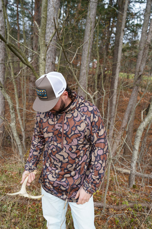 Whitetail Co. Dark Old Camo Lightweight Hoodie