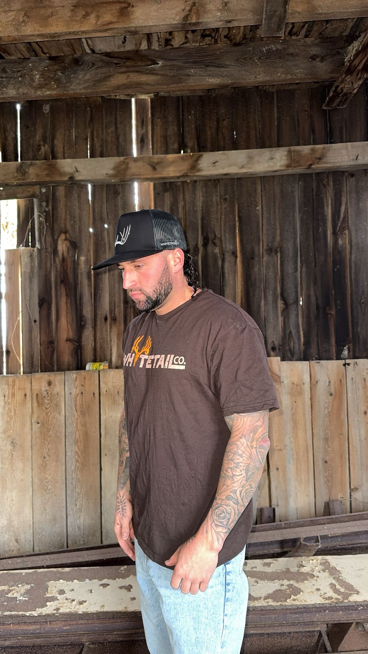 Whitetail Co. Logo Tee Brown/Orange