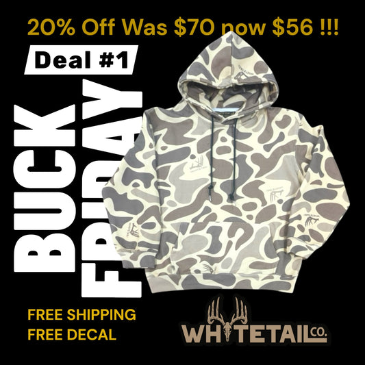 Whitetail Co. Old Camo Heavy Weight Hoodie