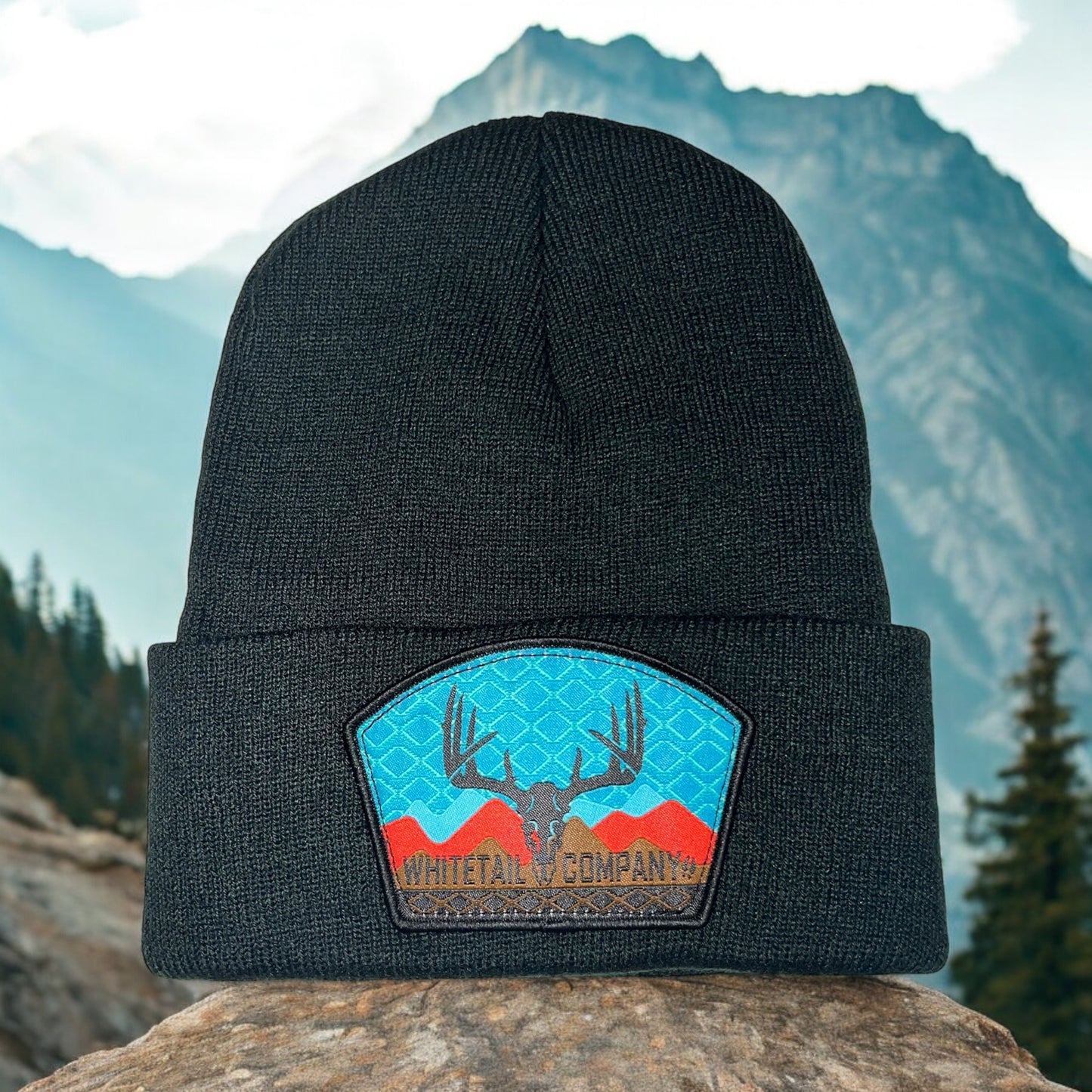 Whitetail Co. Western Buck Black Knit Hat