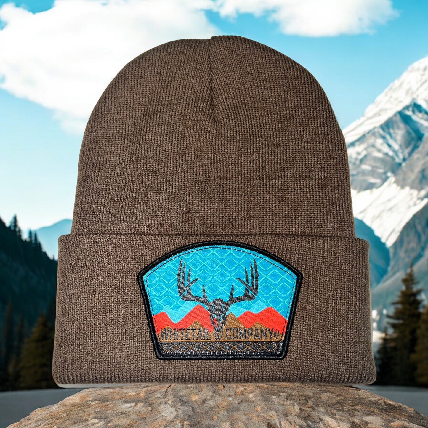 Whitetail Co. Western Buck Brown Knit Hat