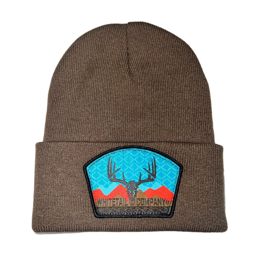 Whitetail Co. Western Buck Brown Knit Hat