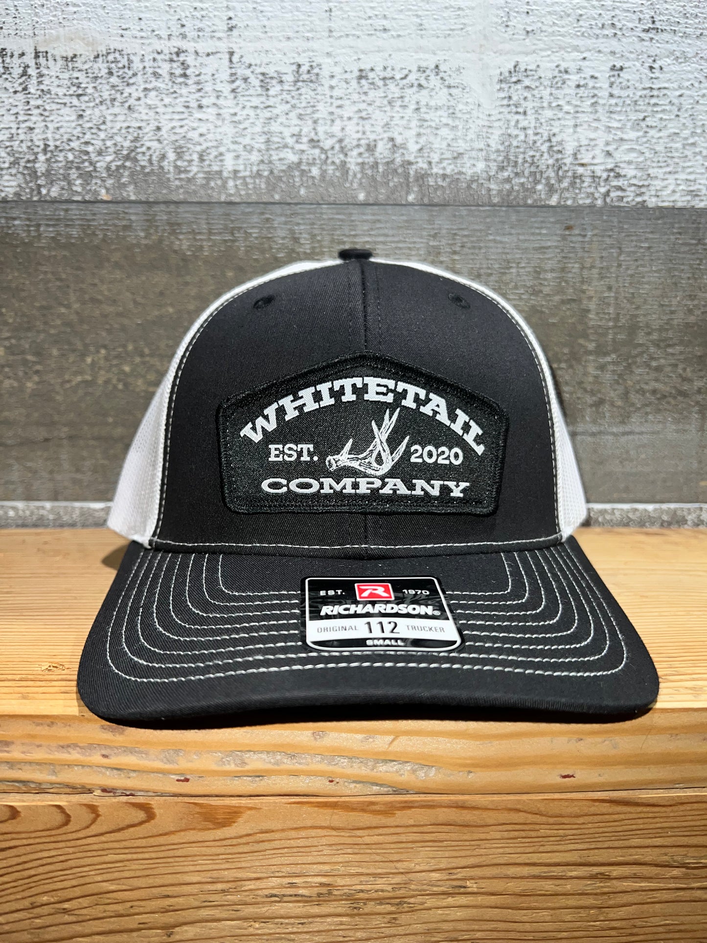 Whitetail Co. Shed Hat Small Richardson 112 Black/White