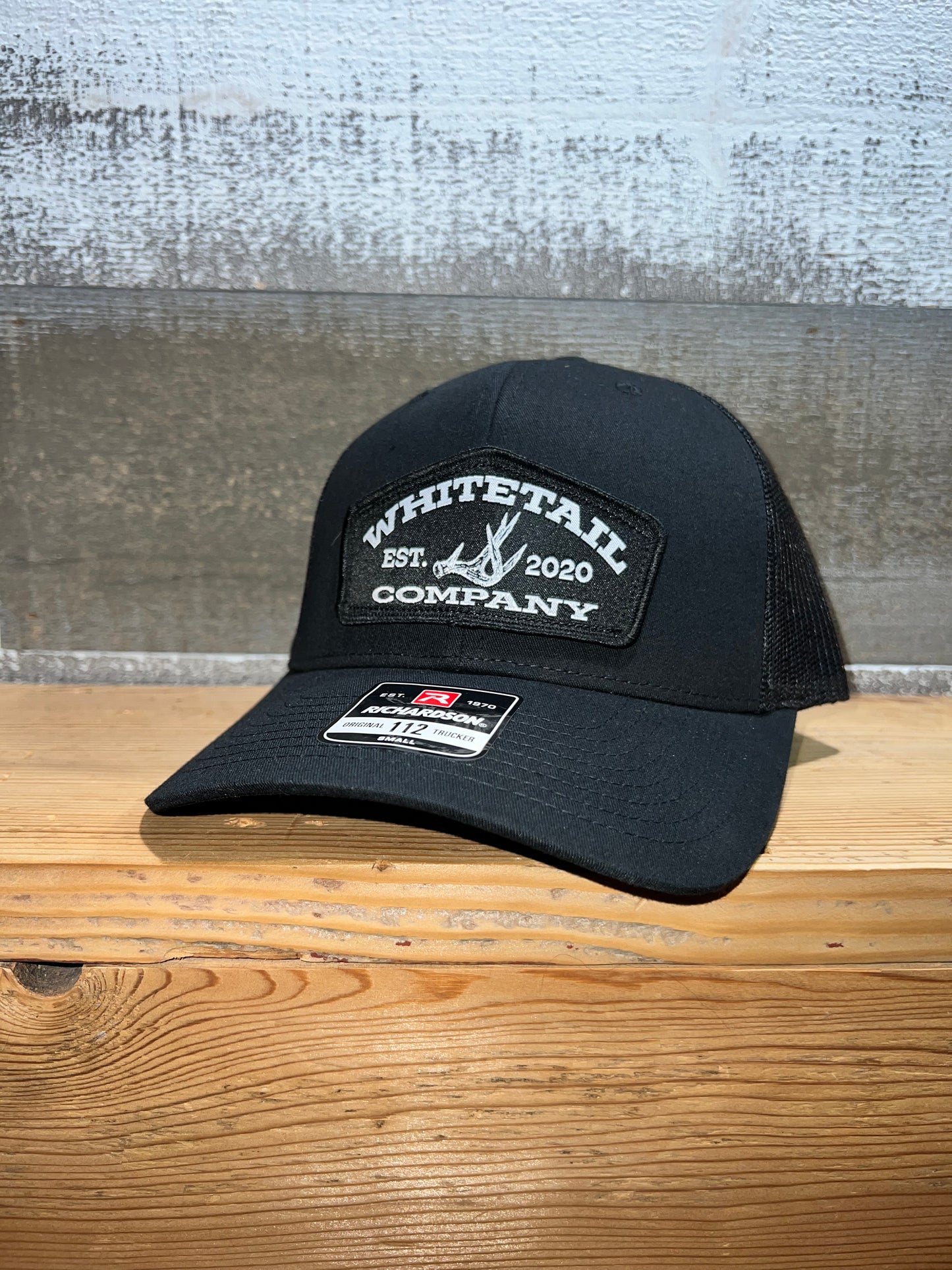 Whitetail Co. Shed Hat Small Richardson 112 Black/Black