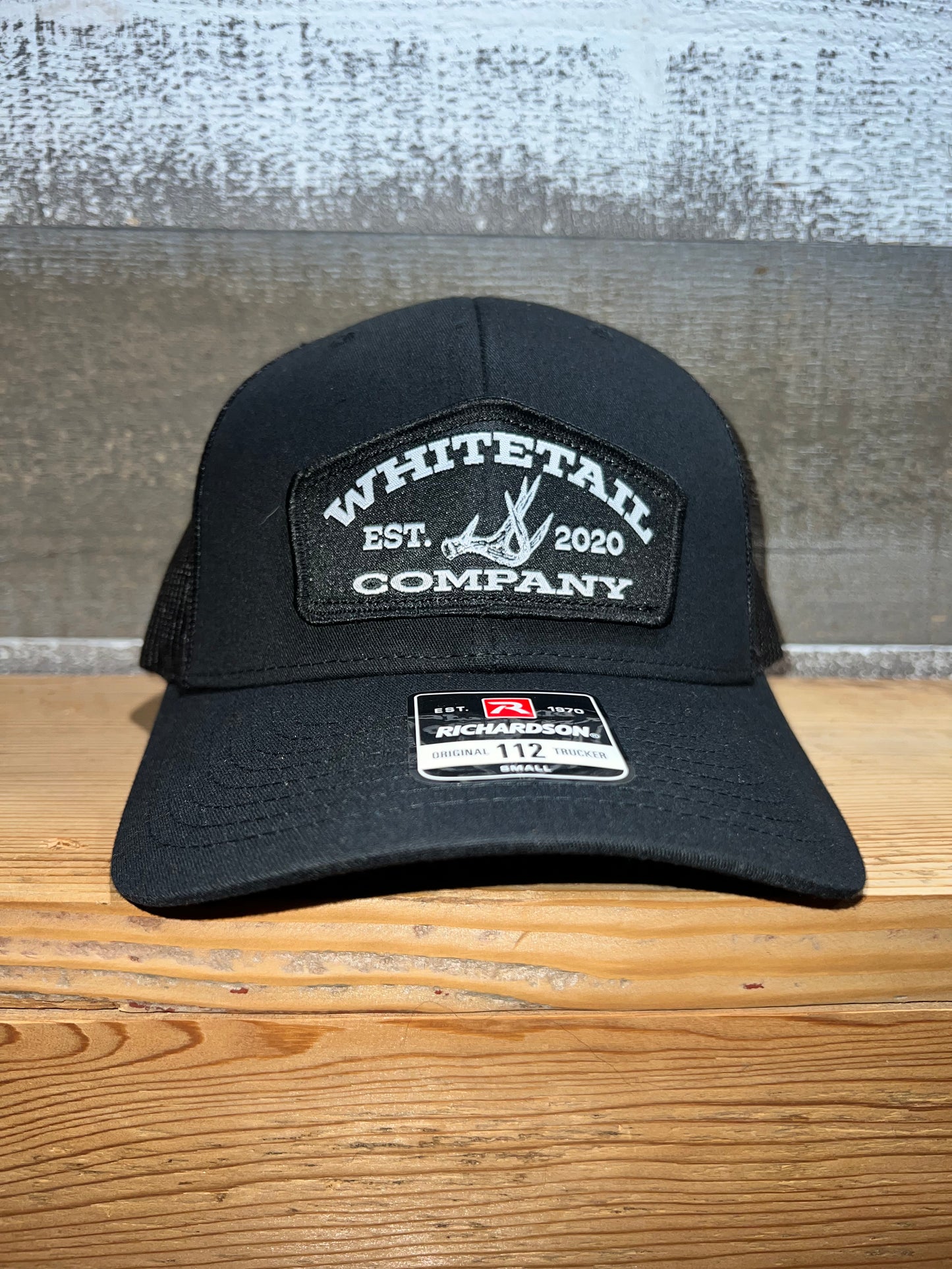 Whitetail Co. Shed Hat Small Richardson 112 Black/Black